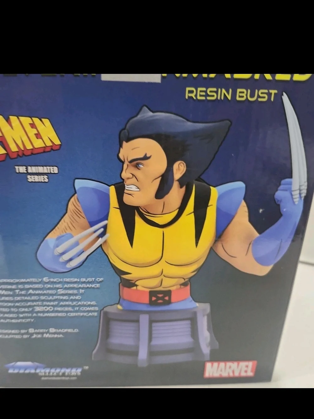 Marvel Wolverine Unmasked Resin Bust - Blue Yellow Black